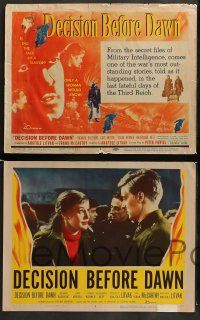 4f120 DECISION BEFORE DAWN 8 LCs '51 WWII movie from the secret files of Military Intelligence!
