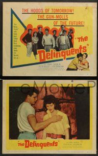 4f123 DELINQUENTS 8 LCs '57 Robert Altman, teen with knife threatens pre-Billy Jack Tom Laughlin!