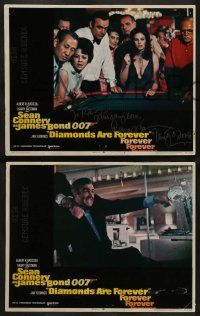 4f128 DIAMONDS ARE FOREVER 8 LCs '71 Sean Connery as James Bond, one signed by Lana Wood!