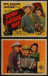 4f137 DOWN DAKOTA WAY 8 LCs '49 cowboys Roy Rogers, Dale Evans, Riders of the Purple Sage, Trigger!