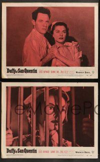 4f142 DUFFY OF SAN QUENTIN 8 LCs '54 Louis Hayward, sexy nurse Joanne Dru, Paul Kelly!