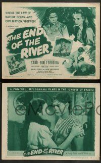 4f149 END OF THE RIVER 8 LCs '48 images of Sabu & sexy Bibi Ferreira in English thriller!