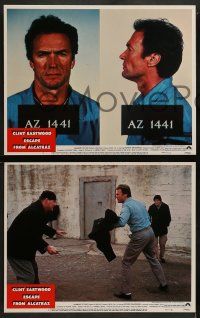 4f537 ESCAPE FROM ALCATRAZ 6 LCs '79 Clint Eastwood in famous prison, directed by Don Siegel!