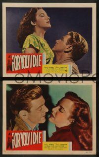 4f789 FOR YOU I DIE 3 LCs '48 kiss me and keep kissing me, Cathy Downs and Paul Langton, nior!
