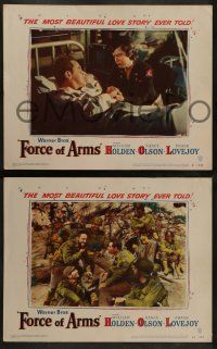 4f602 FORCE OF ARMS 5 LCs '51 William Holden & Nancy Olson met under fire & their love flamed!