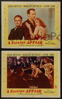 4f790 FOREIGN AFFAIR 3 LCs '48 Jean Arthur & sexy Marlene Dietrich, John Lund!