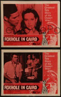 4f171 FOXHOLE IN CAIRO 8 LCs '61 James Robertson Justice, Albert Leiven as Rommel!