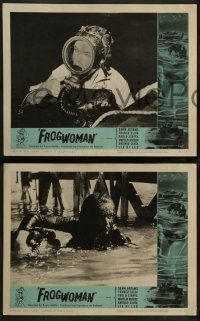 4f176 FROGWOMAN 8 LCs '59 exploits of sexy diver Dawn Addams, underwater action art!