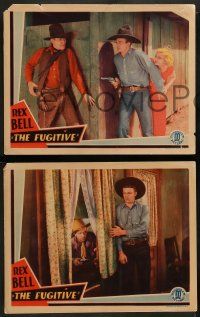 4f492 FUGITIVE 7 LCs '33 cowboy Rex Bell and pretty Cecilia Parker, bad guy Bob Kortman!