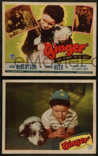 4f189 GINGER 8 LCs '47 Frank Albertson & Barbara Reed in the story of a dog!