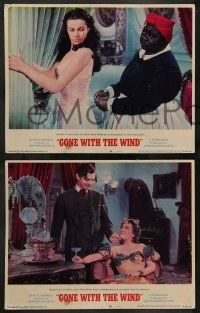 4f686 GONE WITH THE WIND 4 LCs R68 romantic art of Clark Gable & Vivien Leigh by Howard Terpning!