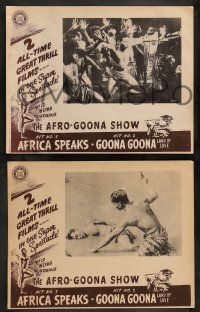 4f797 GOONA GOONA/AFRICA SPEAKS 3 LCs '40s exploitive jungle safari wild animal documentary!