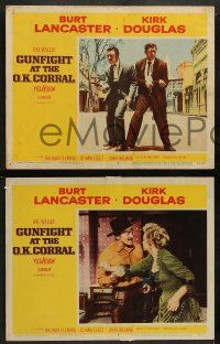 4f799 GUNFIGHT AT THE O.K. CORRAL 3 LCs '57 Kirk Douglas, Burt Lancaster, & Rhonda Fleming!