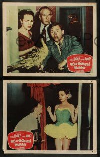 4f546 HE'S A COCKEYED WONDER 6 LCs '50 wacky magician Mickey Rooney & pretty Terry Moore!