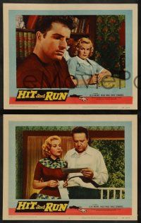 4f801 HIT & RUN 3 LCs '57 sexy bad kiss-and-go pick-up girl Cleo Moore & Vince Edwards!