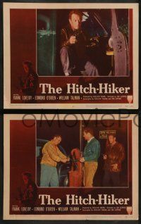 4f613 HITCH-HIKER 5 LCs '53 film noir images of Frank Lovejoy, Edmon O'Brien, and William Talman!