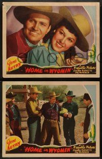 4f802 HOME IN WYOMIN' 3 LCs '42 Gene Autry, Fay McKenzie, Smiley Burnette as Frog & young Tadpole!