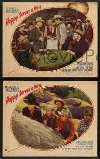 4f804 HOPPY SERVES A WRIT 3 LCs '43 William Boyd as Hopalong Cassidy, George Reeves, Robert Mitchum
