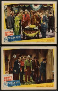 4f805 HOPPY'S HOLIDAY 3 LCs '47 William Boyd as Hopalong Cassidy, Fighting Cowboy!