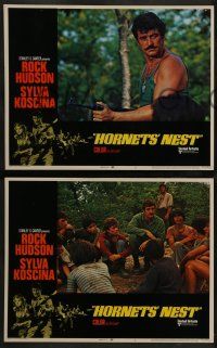 4f212 HORNETS' NEST 8 LCs '70 Rock Hudson, Sylva Koscina, World war II fighting, Nazis!
