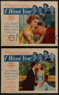 4f225 I WANT YOU 8 LCs '51 Dana Andrews, Dorothy McGuire, Farley Granger, Peggy Dow