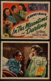 4f229 IN THE MEANTIME DARLING 8 LCs '44 images of beautiful rich Jeanne Crain, Frank Latimore!