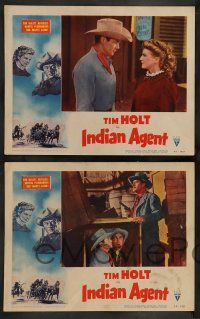 4f699 INDIAN AGENT 4 LCs '48 cowboy Tim Holt goes into action on the Native Americans' side!