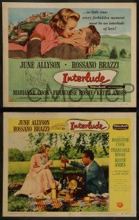 4f234 INTERLUDE 8 LCs '57 Douglas Sirk, James M. Cain, Rossano Brazzi romancing June Allyson!