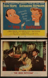4f236 IRON PETTICOAT 8 LCs '56 great tc art of Bob Hope & Katharine Hepburn, hilarious together!