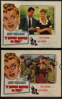4f238 IT SHOULD HAPPEN TO YOU 8 LCs '54 Jack Lemmon doesn't understand why Judy Holliday wants fame