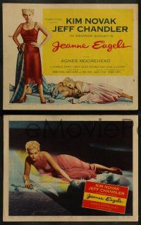 4f243 JEANNE EAGELS 8 LCs '57 great images of sexy Kim Novak, Jeff Chandler!