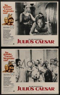 4f253 JULIUS CAESAR 8 LCs '70 Charlton Heston, John Gielgud, William Shakespeare!