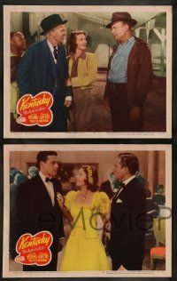 4f703 KENTUCKY 4 LCs R51 pretty Loretta Young, Richard Greene, cool horse racing images!