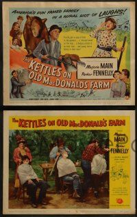 4f257 KETTLES ON OLD MacDONALD'S FARM 8 LCs '57 Marjorie Main & Parker Fennelly in the Ozarks!
