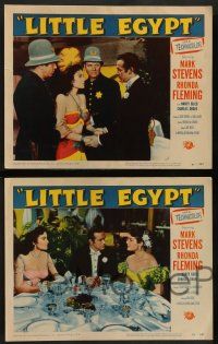 4f553 LITTLE EGYPT 6 LCs '51 sexy belly dancer Rhonda Fleming, Mark Stevens!