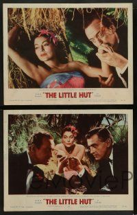 4f619 LITTLE HUT 5 LCs '57 cool images of sexy tropical Ava Gardner, Stewart Granger, David Niven!