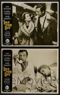 4f275 LIVE FOR LIFE 8 LCs '68 Claude Lelouch, Yves Montand, Candice Bergen, Annie Girardot