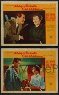 4f554 MAGNIFICENT OBSESSION 6 LCs '54 Jane Wyman w/Rock Hudson, Douglas Sirk directed!