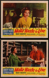 4f715 MAKE HASTE TO LIVE 4 LCs '54 gangster Stephen McNally knows Dorothy McGuire's secret!