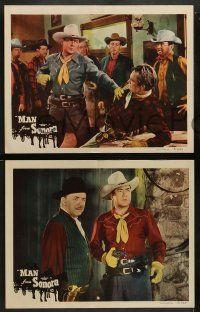 4f817 MAN FROM SONORA 3 LCs '51 cowboy Johnny Mack Brown + pretty Phyllis Coates!