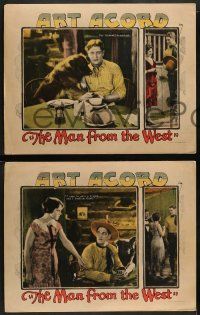 4f620 MAN FROM THE WEST 5 LCs '26 great images of cowboy Art Acord & pretty Eugenia Gilbert!