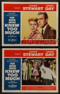 4f282 MAN WHO KNEW TOO MUCH 8 LCs '56 James Stewart & Doris Day, Alfred Hitchcock classic!