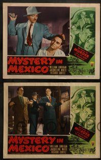 4f720 MYSTERY IN MEXICO 4 LCs '48 Robert Wise, William Lundigan & Jacqueline White, Cortez!