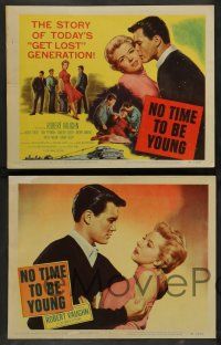 4f295 NO TIME TO BE YOUNG 8 LCs '57 1st Robert Vaughn, too old to be teens, too young to be adults!
