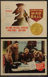 4f301 OPERATION MAD BALL 8 LCs '57 Mickey Rooney, Jack Lemmon, Dick York, Kathryn Grant!