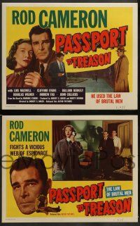 4f316 PASSPORT TO TREASON 8 LCs '56 Rod Cameron, Lois Maxwell, he used the law of brutal men!