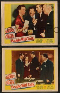 4f829 PEOPLE WILL TALK 3 LCs '51 Cary Grant, Jeanne Crain, Walter Slezak!
