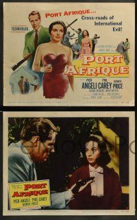 4f330 PORT AFRIQUE 8 LCs '56 great images of Phil Carey, sexy Pier Angeli, Dennis Price!