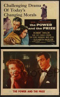 4f332 POWER & THE PRIZE 8 LCs '56 Robert Taylor & Elisabeth Mueller deal w/today's changing morals