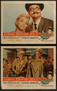 4f337 PUBLIC PIGEON NO 1 8 LCs '56 great images of goofy Red Skelton and sexiest Vivian Blaine!